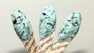 樹脂粘土でリアルなチョコミントアイスの作り方