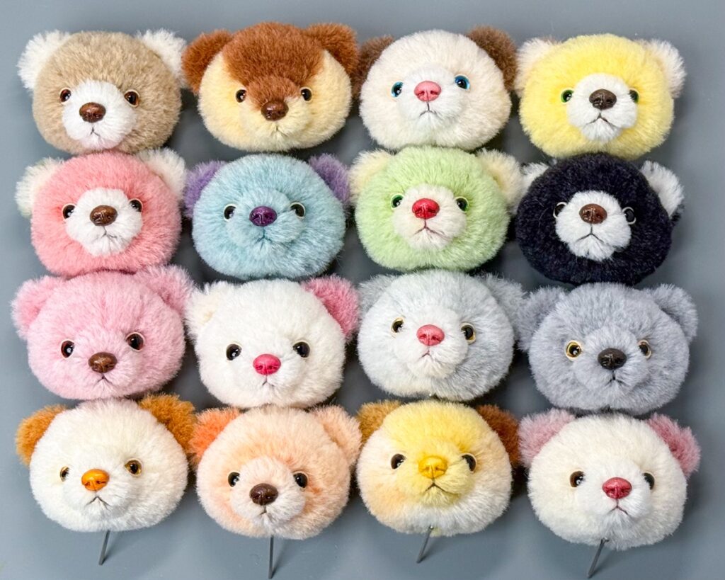 テディベアの顔着彩前