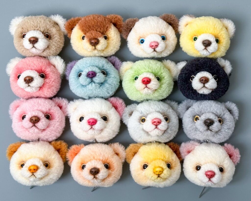 テディベアの顔着彩後